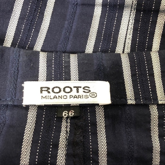 Roots Navy and Silver Striped Blazer with Silver Buttons - Size Small - Picture 5 of 7